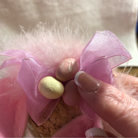 Annalee 6” Spring fancy bunny Easter 2005 feather boa - Picture 5 of 8